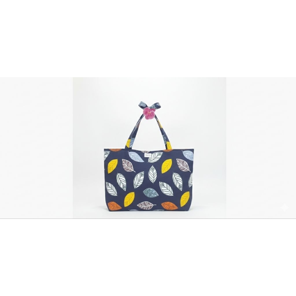 Tas kanvas jumbo/Tote bag kanvas jumbo/tas motif bunga