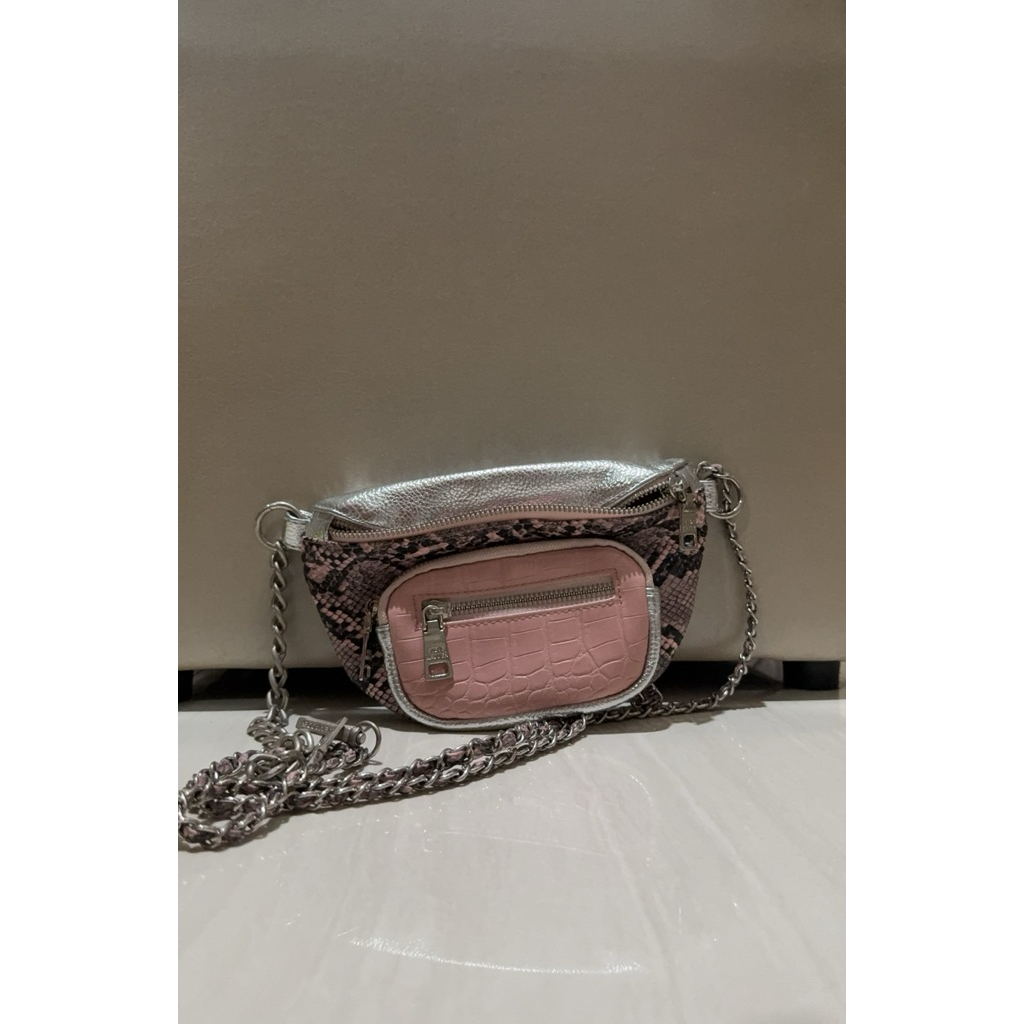 tas SECOND steve madden 2in1 leopard pink