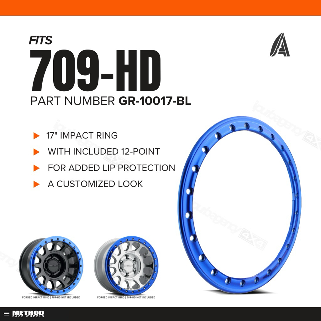 Cincin Roda Mobil - Method 709-HD Impact Ring (R17 inch) Blue GR-10017-BL