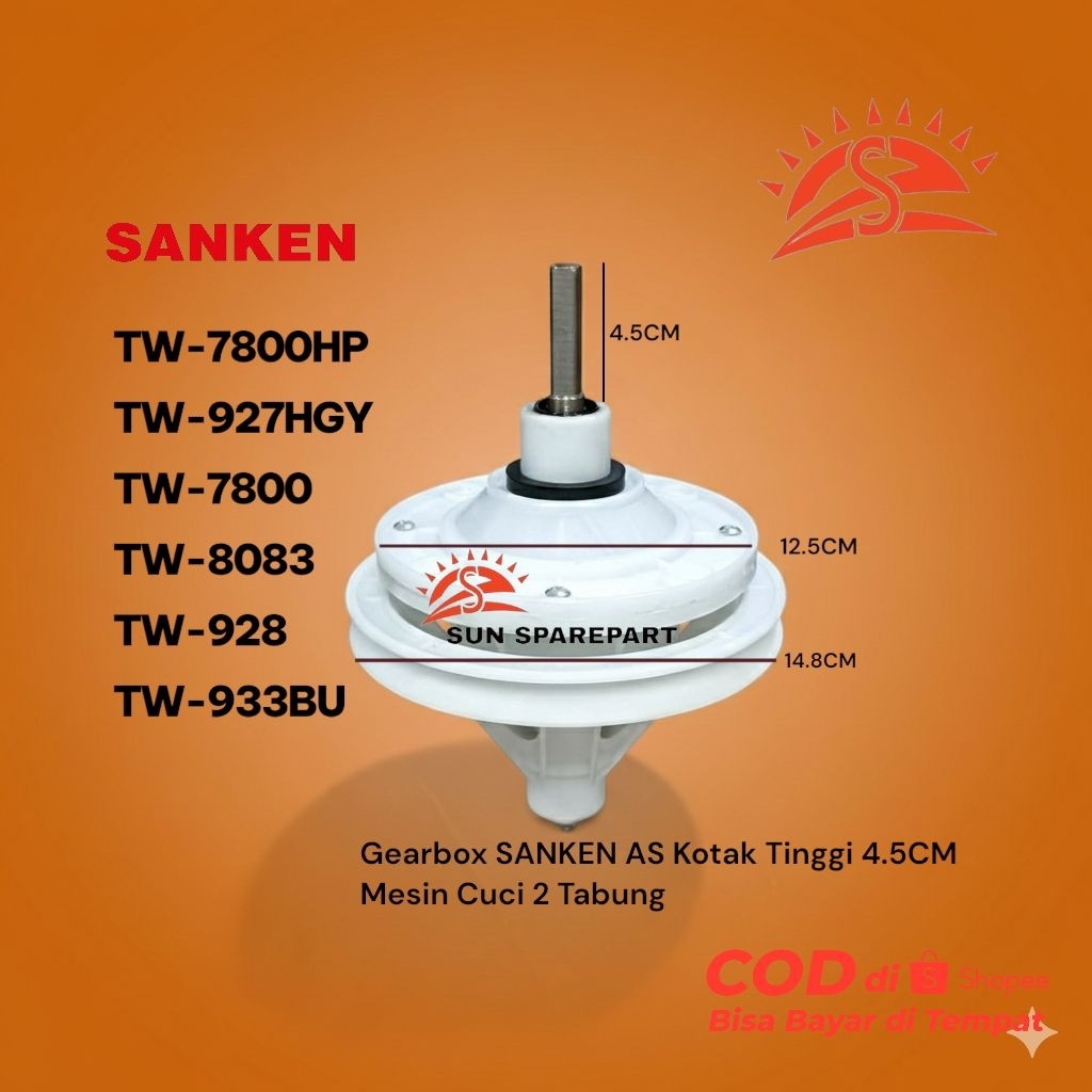 Gearbox SANKEN As Kotak tinggi As 4.5CM /Gearbox Sanken TW-7800HP TW-927HGY TW-7800 TW-8083 TW-928 T