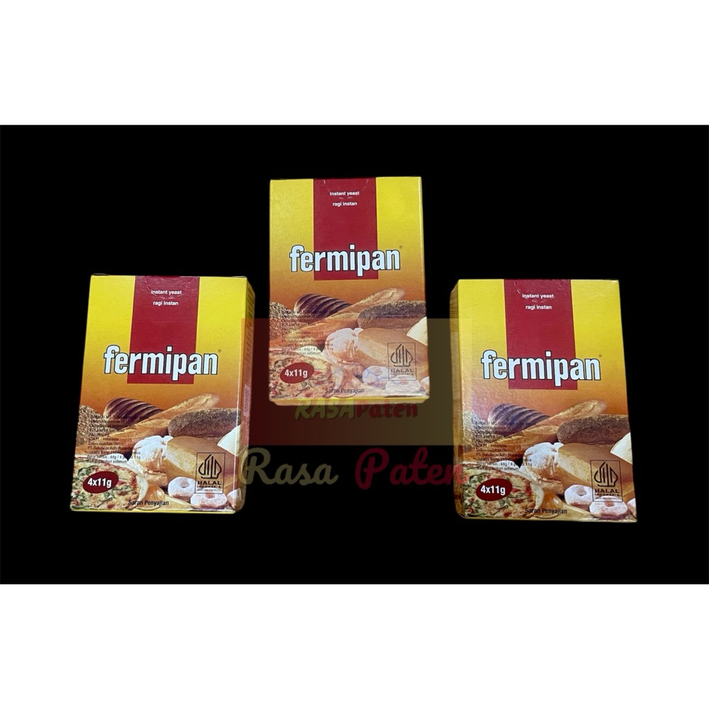 RAGI INSTANT FERMIPAN SACHET 4 x 11 gr HALAL BPOM Ragi Sachet Roti Kue Instant Praktis