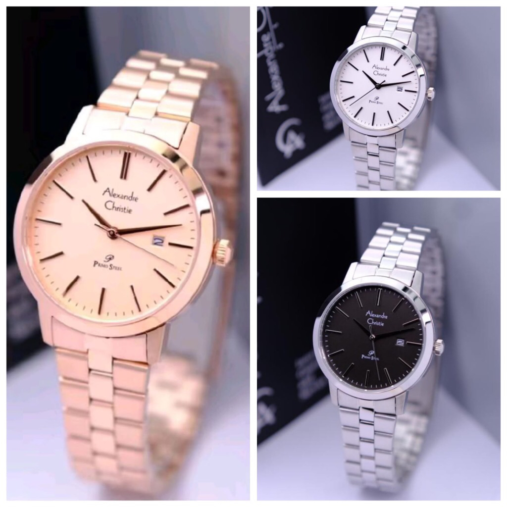 JAM TANGAN WANITA ALEXANDRE CHRISTIE 1007LD / AC 1007LD / AC 1007 PRIMO STEEL