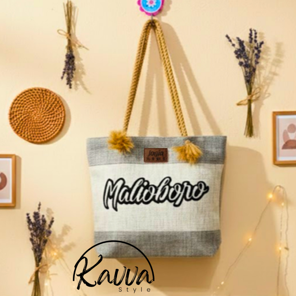 Tas Jinjing Sablon Jogja Mini/Tote Bag Souvenir Jogja Malioboro