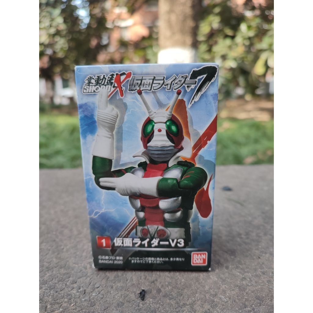 Figur kamen rider V3 Shodo Bandai