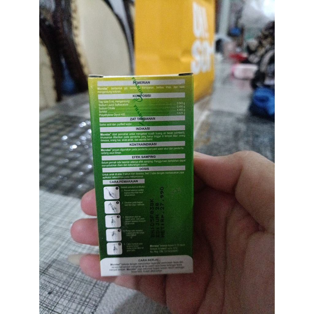 Microlax microlax isi 1 pcs obat untuk memudahkan BAB untuk dewasa anak dan lanjut usia