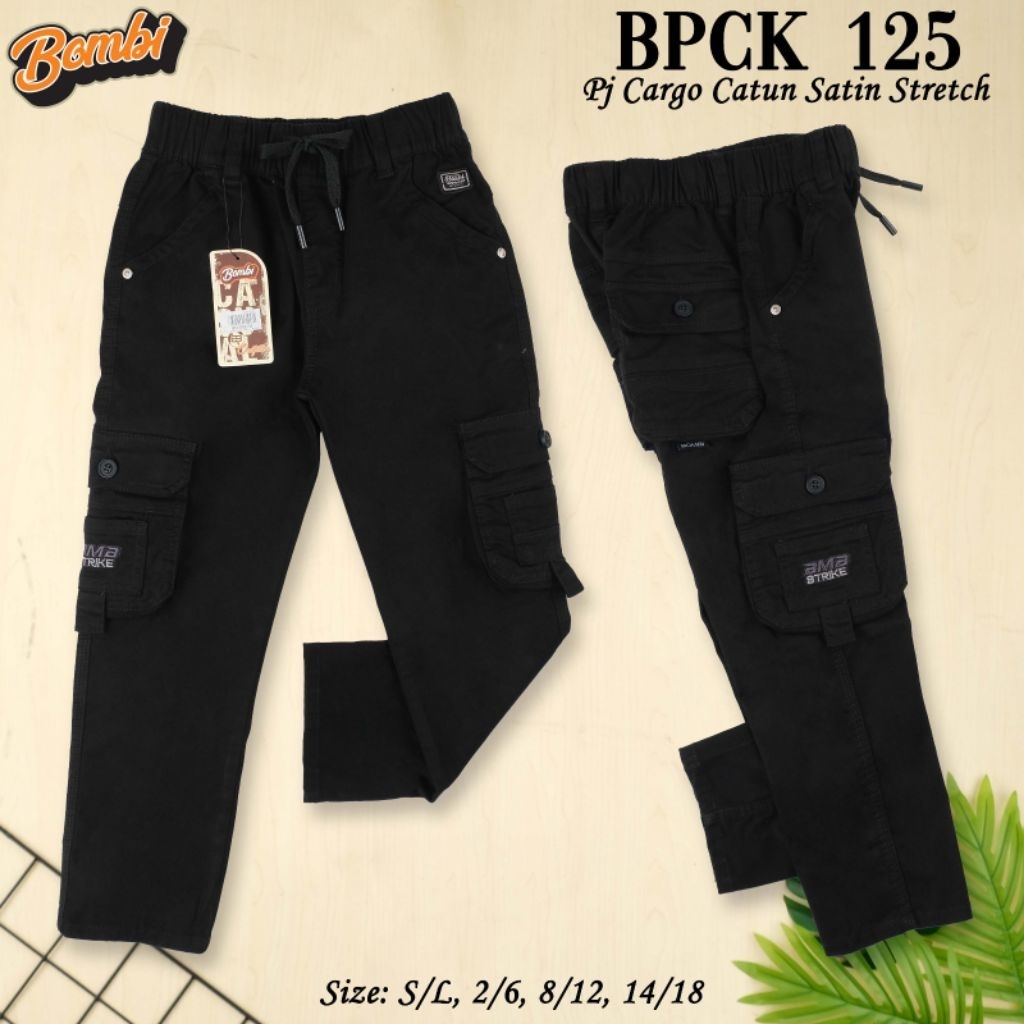 CELANA PANJANG ANAK LAKI LAKI BOMBI CARGO WARNA HITAM CELANA FAVORIT ANAK ANAK