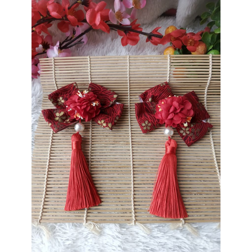 Jepit Rambut Imlek/ Pita imlek 2026/jepit rambut sincia /set jepit rambut/ pita Chinese New year /Im