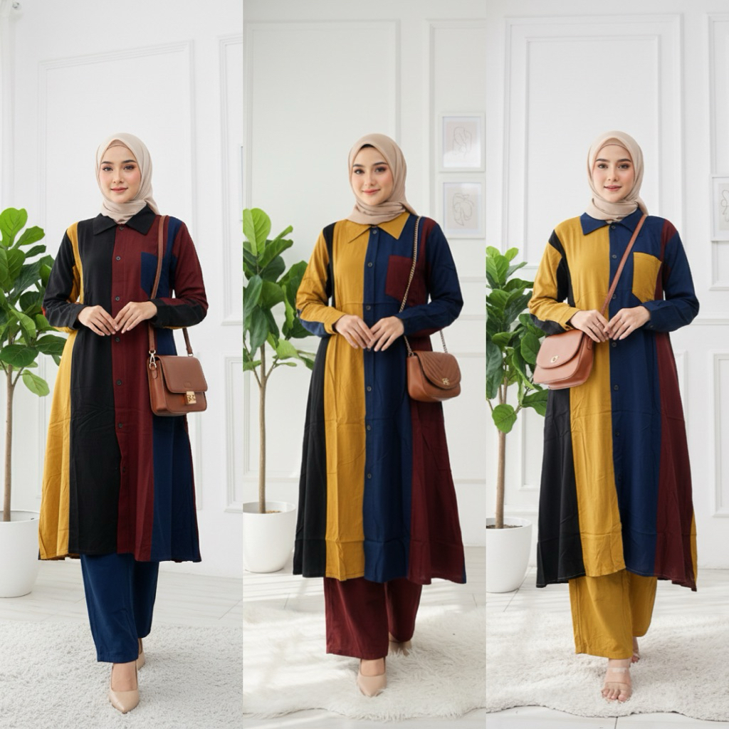 SCH_ ONESET PREMIUM TERLARIS ONESET ELNAKA RAYON TWILL ELNAKA KEMEJA| ONESET TERBARU | SETELAN CELAN