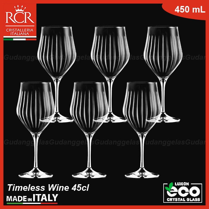 1 SET 6 PCS RCR Crystal Timeless Wine Glass/RCR Gelas Kristal Wine/RCR Red Wine Glass/Gelas Wine Kri