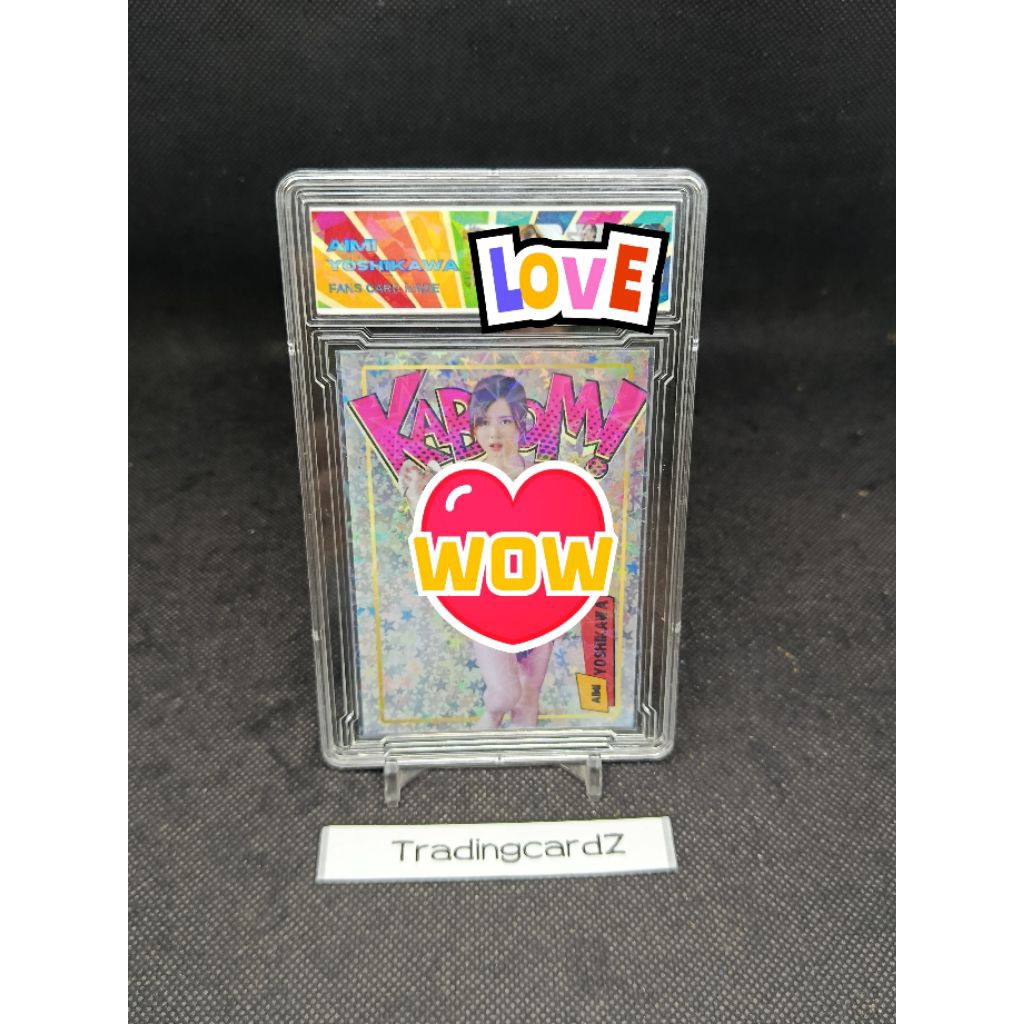 Trading card 2025 fans made card Holo Craked Ice Kaboom Aimi Y #NNO (Slab Label + sleeve Holo Stars 