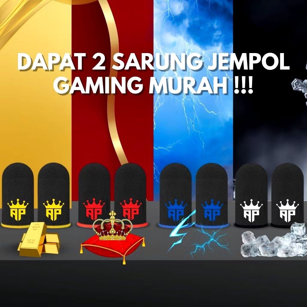 Finger Sleeves Sarung Jempol Gaming AP King Aksesoris Game FF & ML (Dapet 2 Sarung jempol)