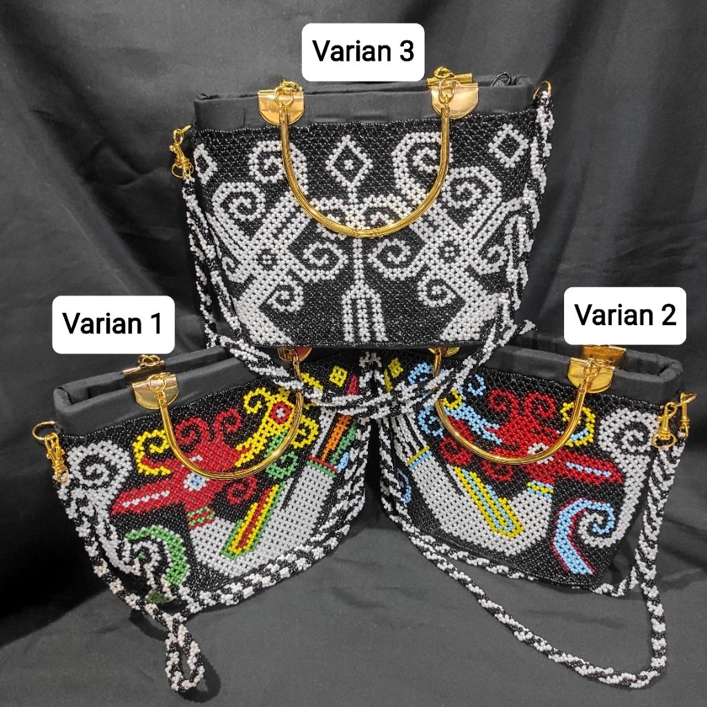 Tas Selempang Manik Dayak kalimantan