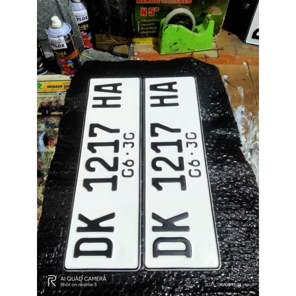 plat nomor mobil bahan original