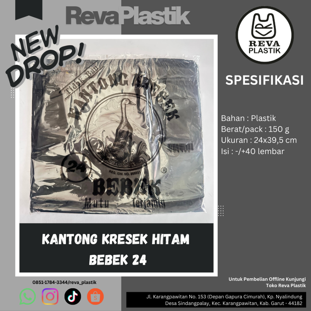 Kantong Kresek Hitam Bebek 24