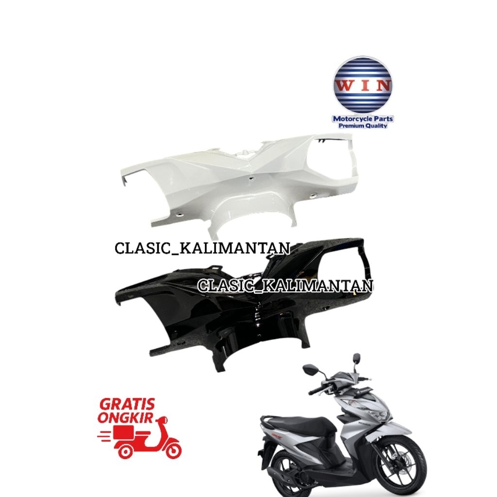 COVER HANDLE FRONT BATOK DEPAN BEAT LED NEW DELUXE 2021-2023 HITAM DOFF BLACK DOFF ORIGINAL