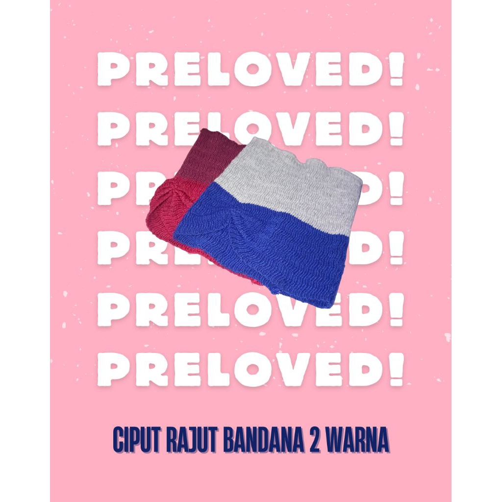 preloved ciput rajut inner bandana 2 warna