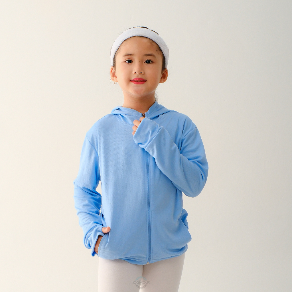 JOGEROUS - Jaket Outerwear Anak Unisex (U-14) - Long Sleeve Mesh AIRism Jacket Anti UV & Sun Protect