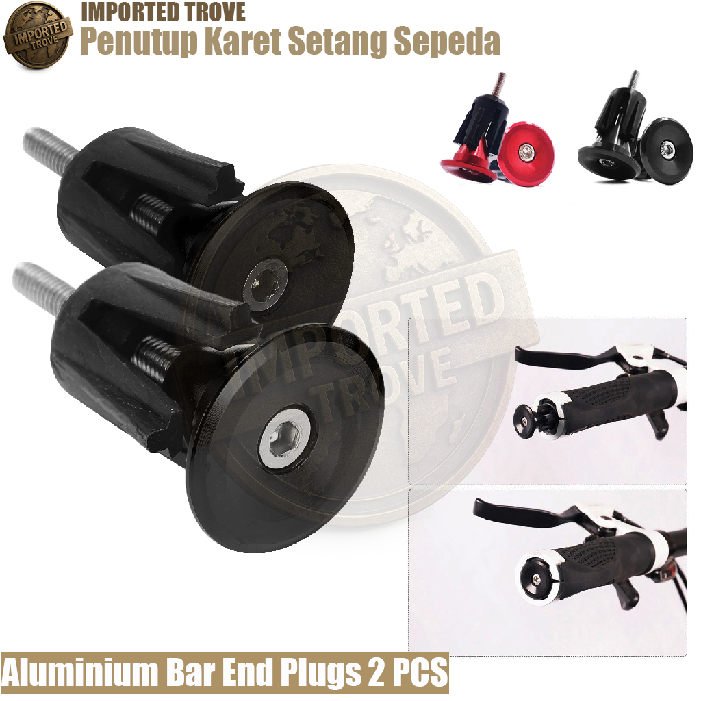 Bar End Caps Sepeda, Tutup Stang Sepeda Alloy, Bar End Plugs MTB Roadbike, Aksesoris Stang Sepeda, H
