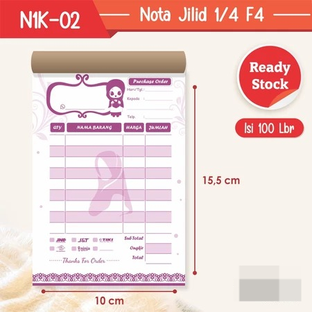 [100]Nota Olshop Kosongan 1Ply Fashion Murah Ready Stock