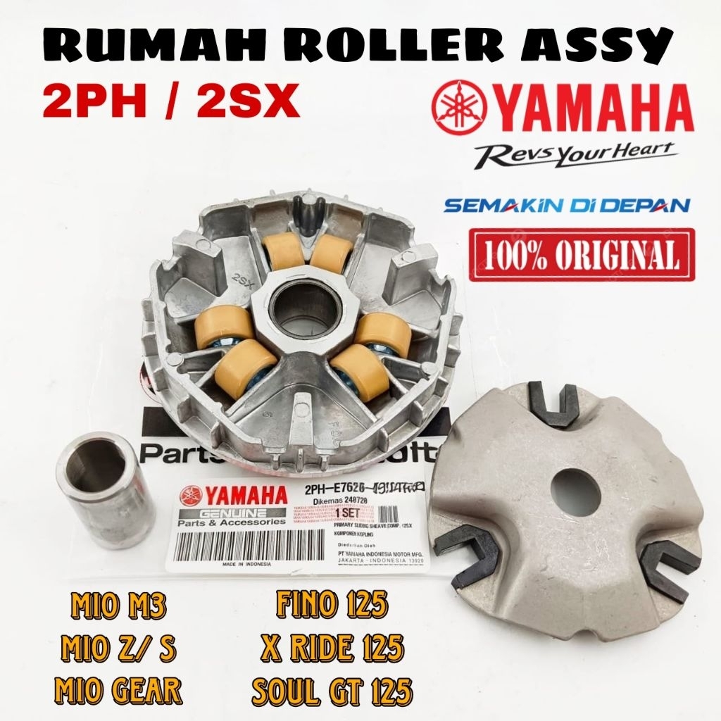 RUMAH ROLLER ASSY ORIGINAL YAMAHA kode part 2PH untuk motor mio m3, mio s, mio z, x ride 125  fino 1