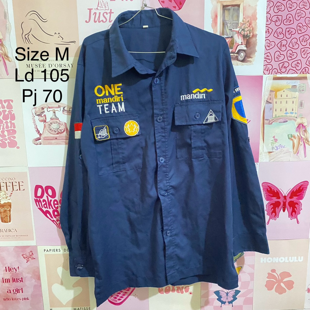 Preloved Baju Kerja Bank Mandiri PDH/PDL Kemeja Kerja Seragam Kerja