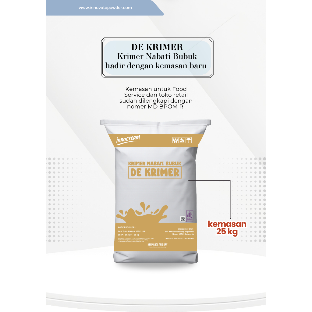 DE KRIMER  Krimer Nabati Bubuk kemasan 25 kg