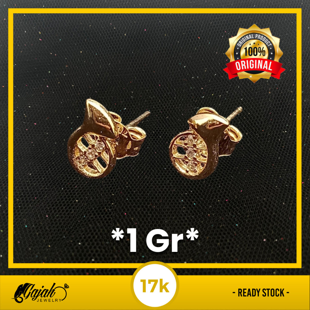 Anting Emas 17K - Toko Emas Gajah - 1 Gram 1251