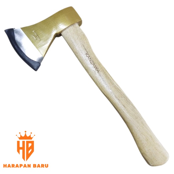 Kampak Mas Gagang Kayu 700 Gram Kapak Belah Potong Kayu Besar 700g Berkualitas HB8