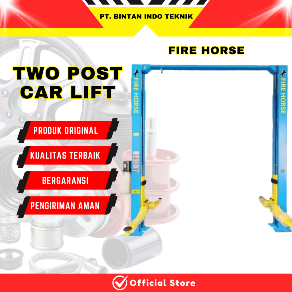 FHorse Two Post Car Lift Hydrolic Industri Otomotif Alat Angkat Mobil 2 Tiang 4 Ton Bengkel Modern