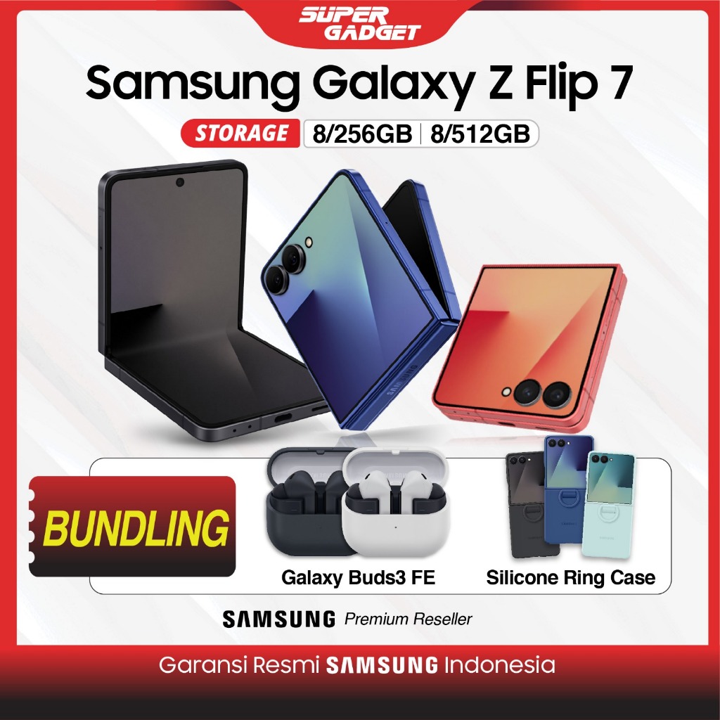 Samsung Galaxy Z Flip 7 12/256 12/512 GB 12GB 256GB 512GB Flip7 Smartphone AI Hp Lipat