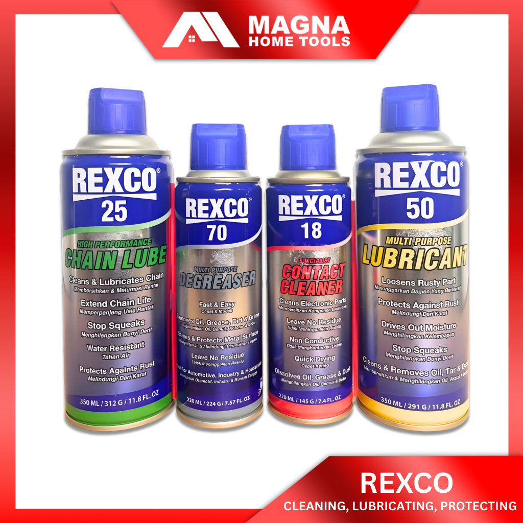 REXCO PELUMAS SERBAGUNA ANTI KARAT SEMPROT RANTAI BAUT | REXCO 18 | REXCO 25 | REXCO 50 | REXCO 70
