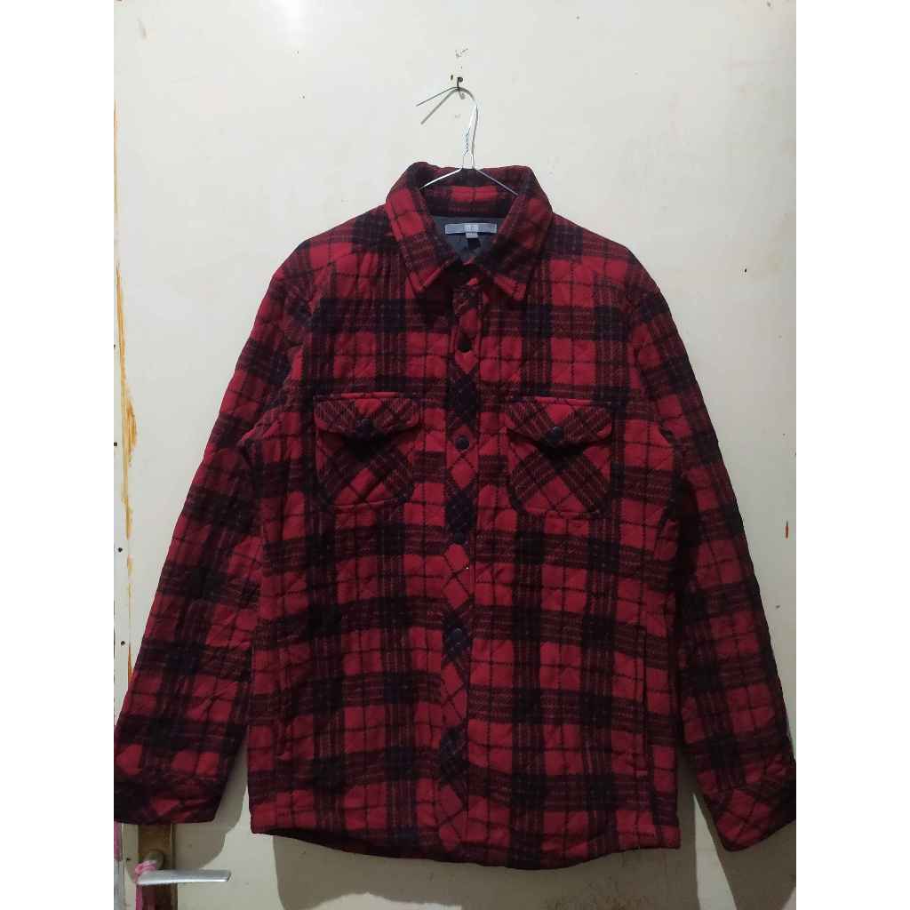 Kemeja Veterano Uniqlo Merah Tartan