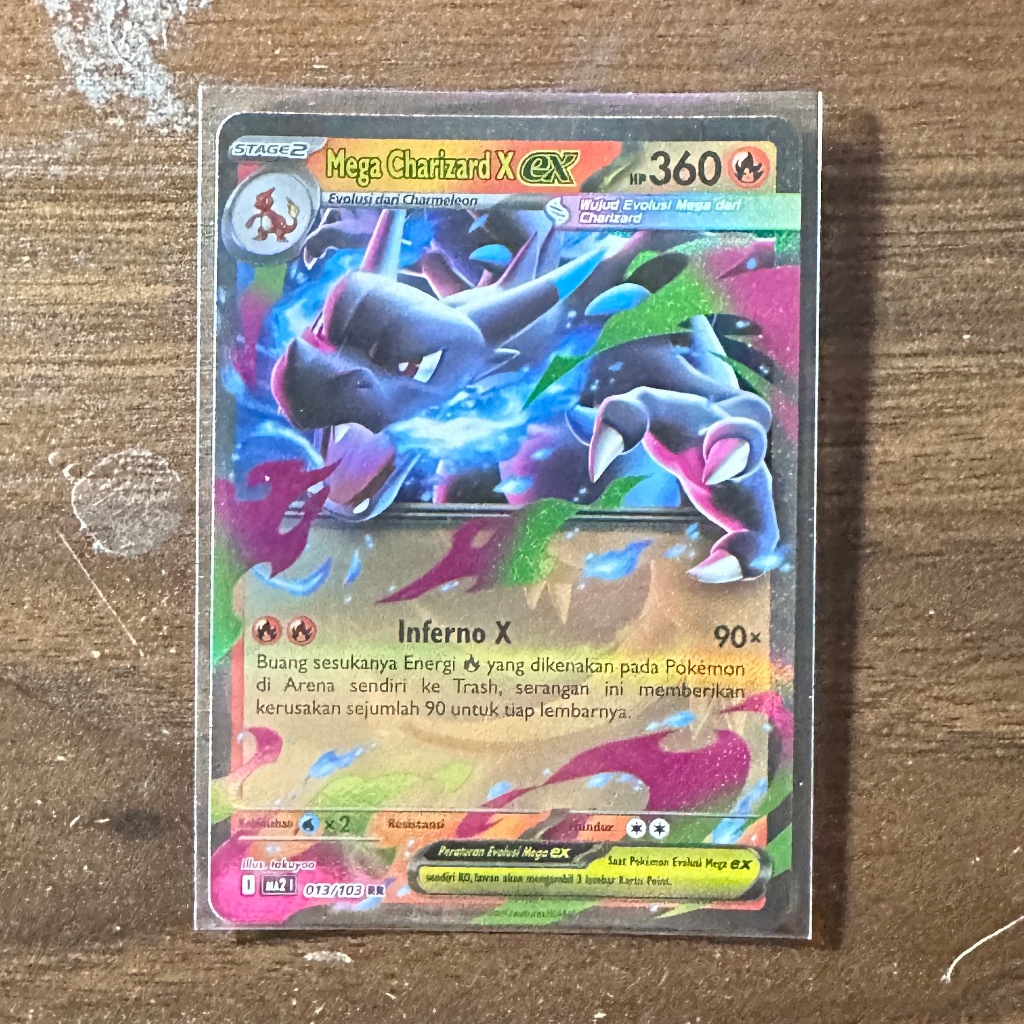 Mega Charizard EX rr - Pokemon TCG Kobaran Biru