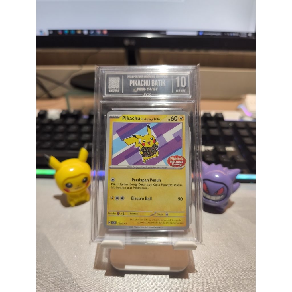 Pikachu berkemeja batik EGS 10 Clear slab