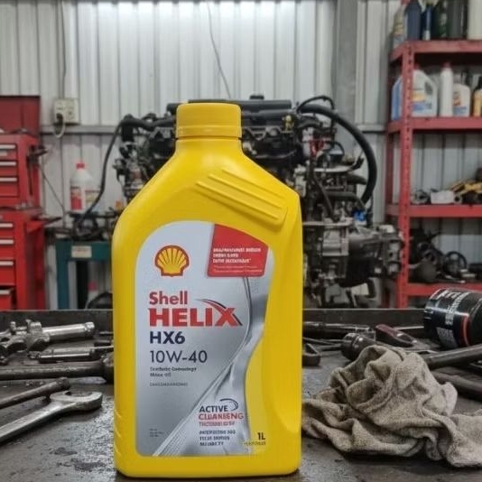 Oli Mesin Mobil Shell Helix HX6 SAE 10W-40 1L Bensin