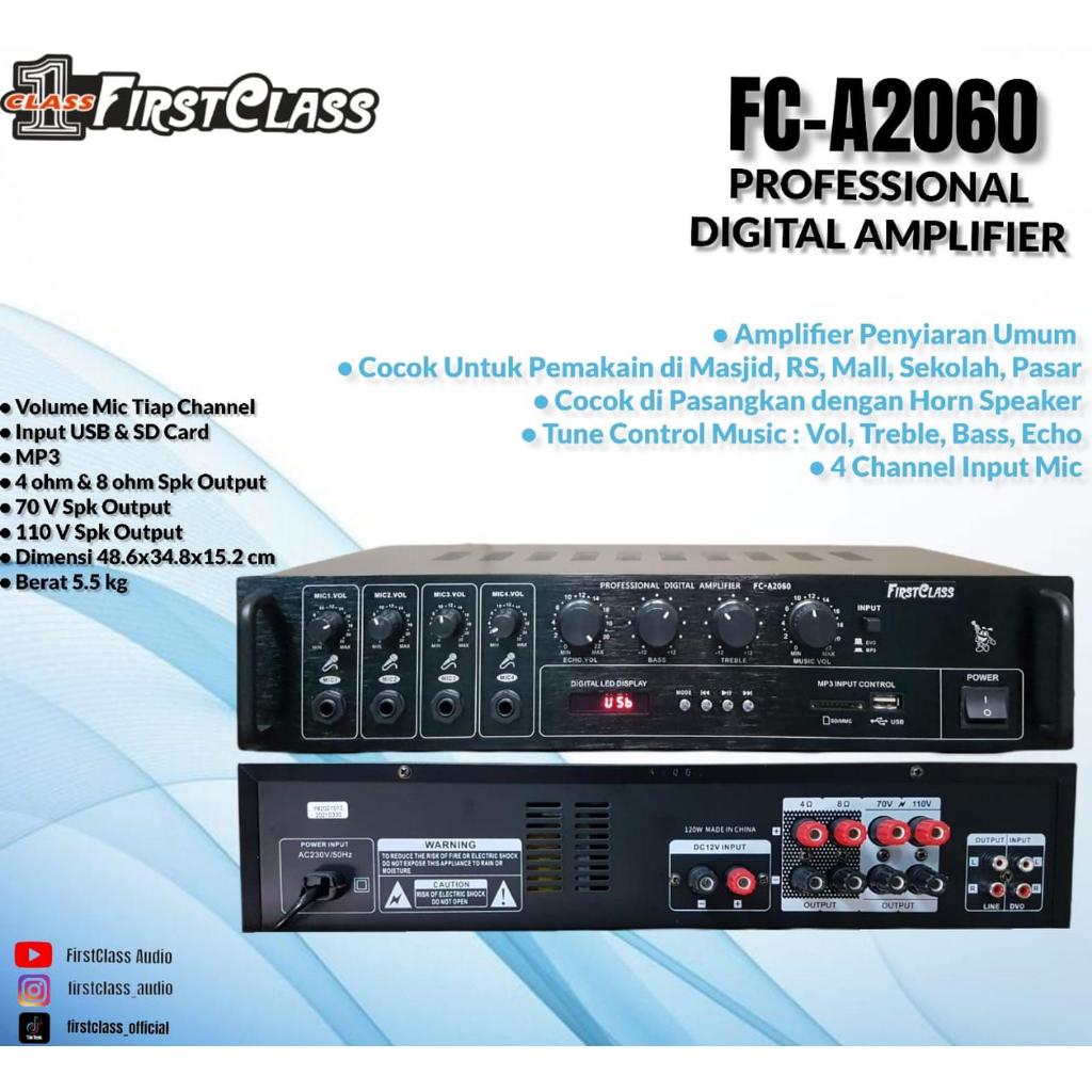 Ampli Toa Firstclass FC A2060 Original 120 watt firstclass 2060