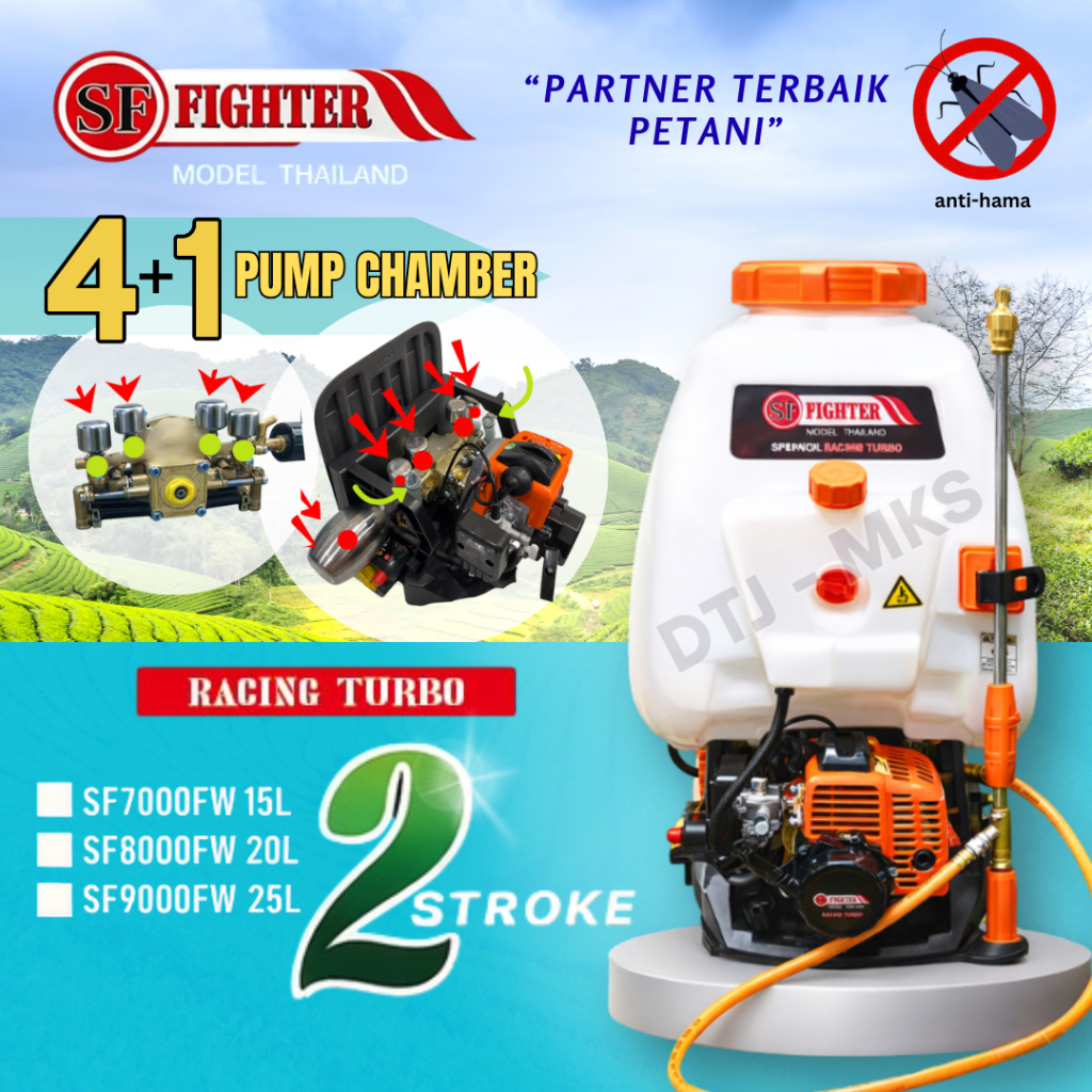 Semprot Hama FIGHTER 4 & 5 Pump 2 TAK | Mesin Semprot Petani 15L 20L 25L | Power Sprayer Super Kuat