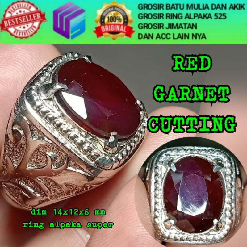BATU CINCIN PERMATA RED GARNET CUTTING