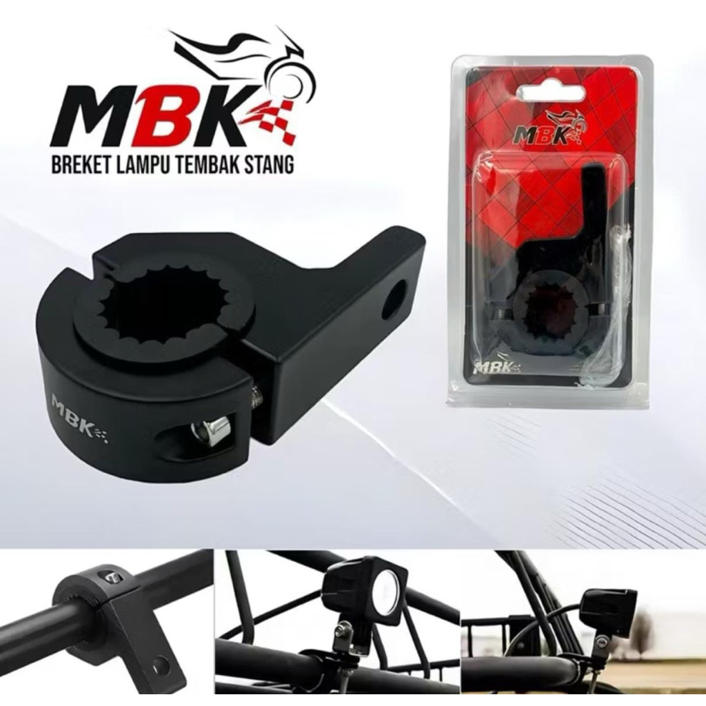 dudukan lampu sorot led bracket breket klem stang motor Holder stang lampu tembak