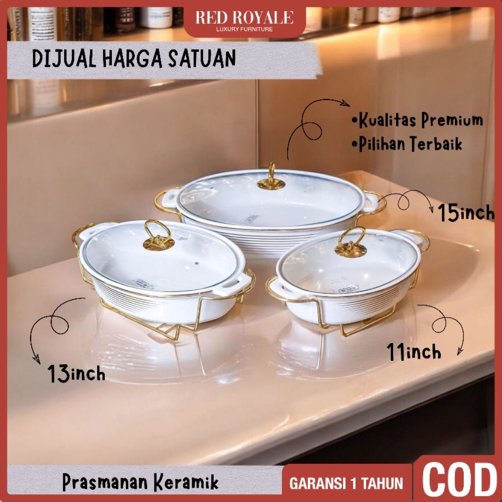 prasmanan mangkuk (HARGA SATUAN ) FREE PEKING KAYU keramik oval putih tempat penyimpanan makanan lau
