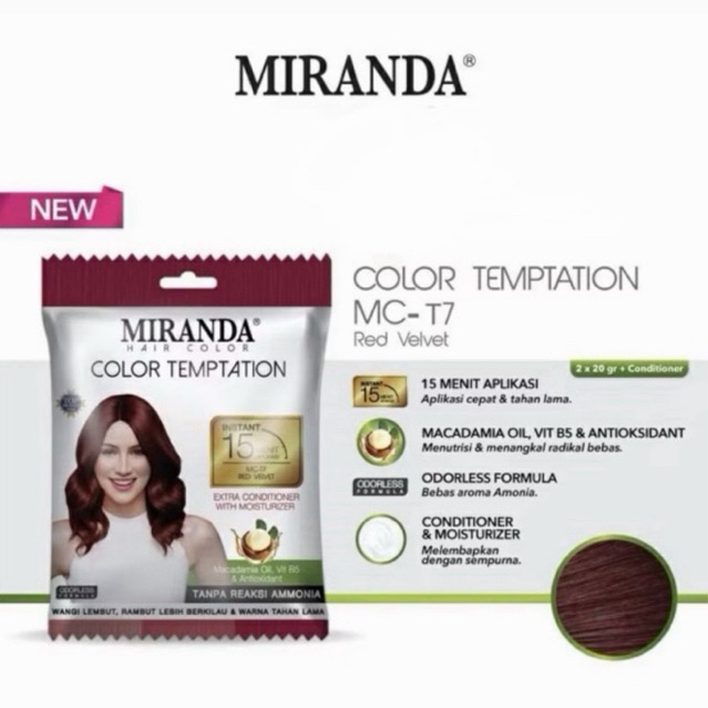 MIRANDA Sachet Hair color/ Red Velvet / Pewarna rambut
