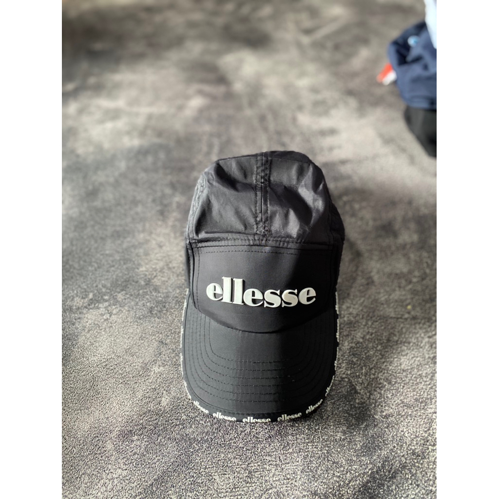 cap ellesse 5panel hitam bnwot original 100%
