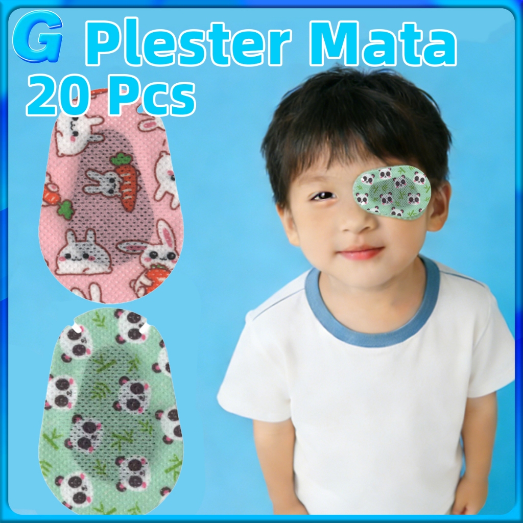 Plester Mata Lazy Eye Patch Terapi Mata Malas Ortopad Terapi Mata Anak 20pcs Penutup Mata Malas Ambl