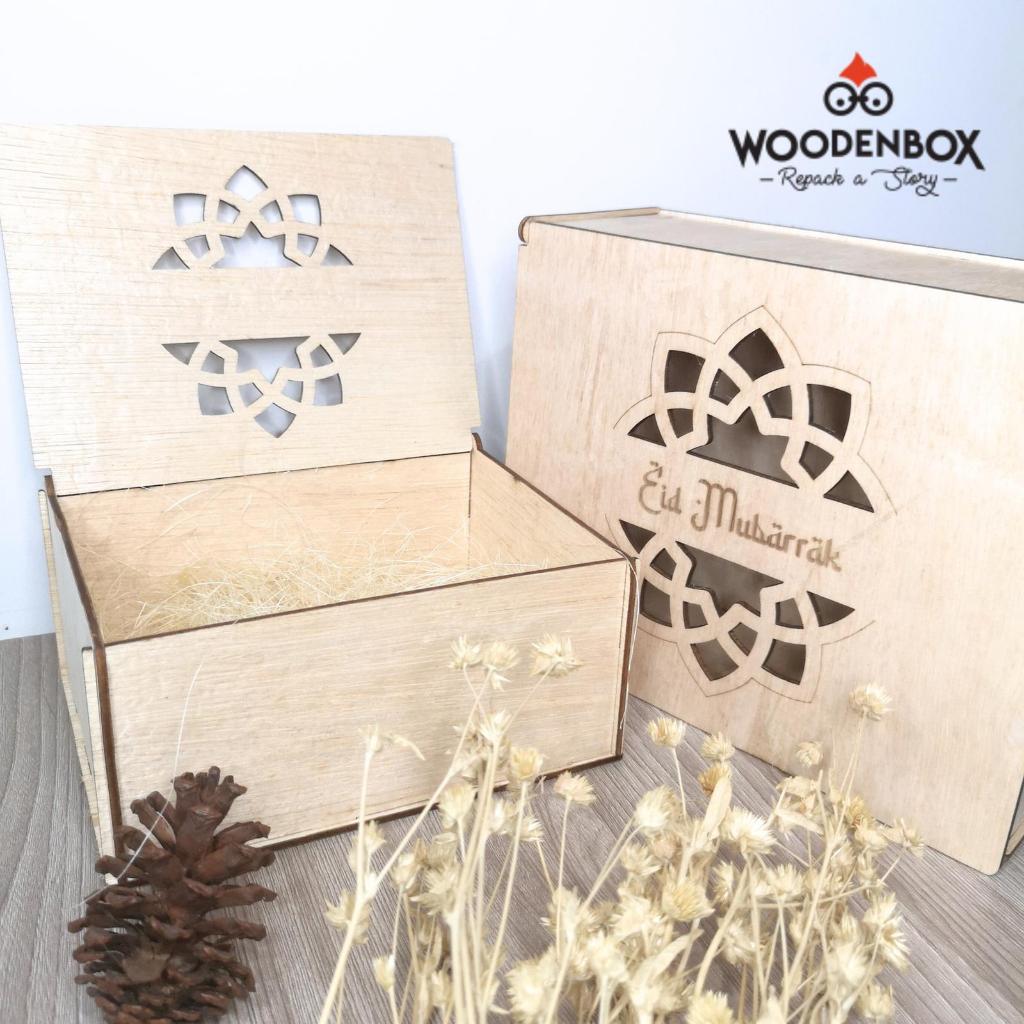 Box hampers kayu Hadiah Lebaran
