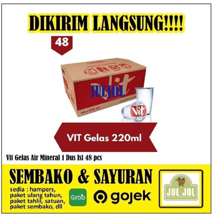 Vit Gelas | 30 ml | 600 ml | 1500ml | Air Mineral 1 Dus Isi 48 pcs kirim langsung