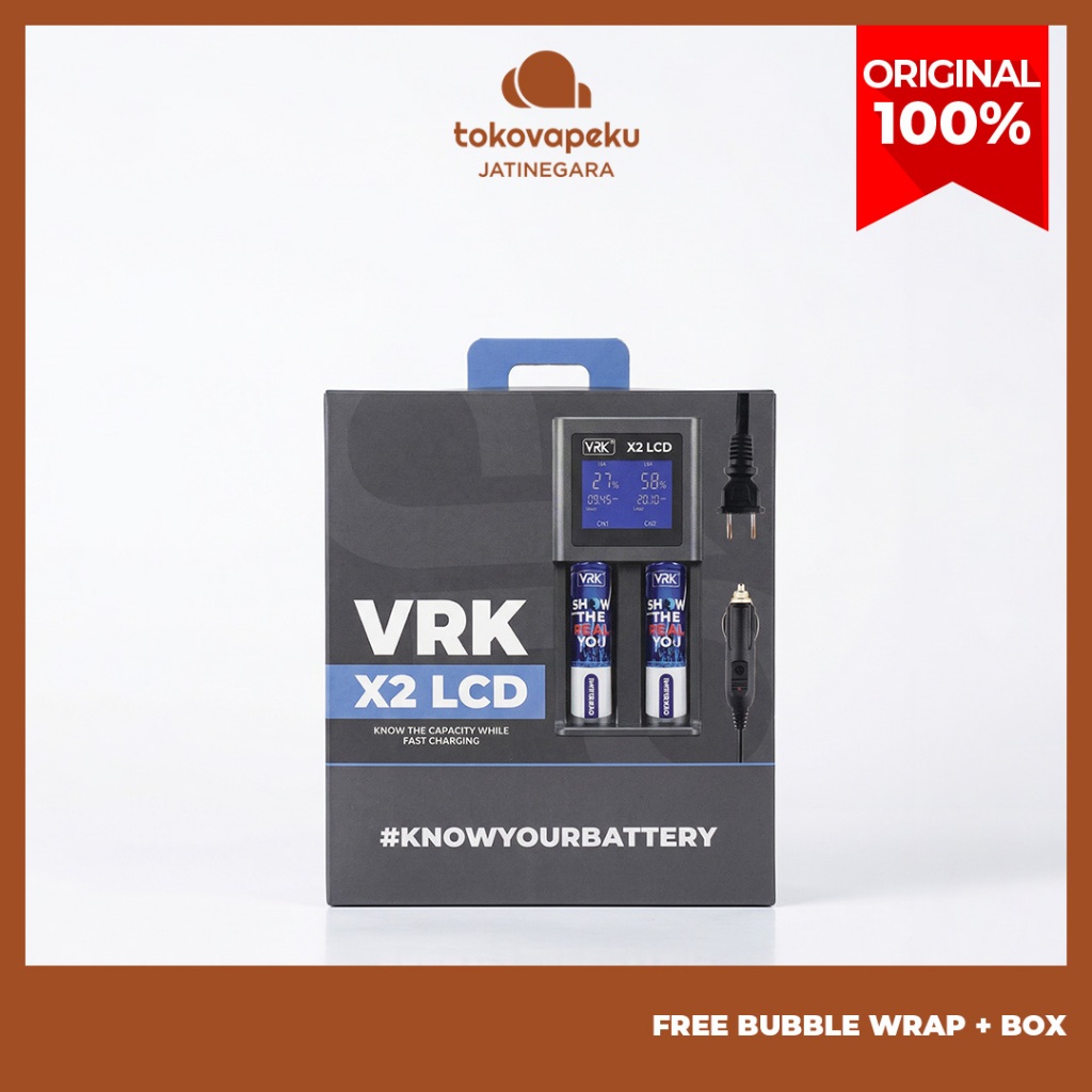 Ada Stok VRK X2 LCD CHARGER VRK X2 LCD CHARGER 2 SLOT ORI by VRK X PREVA