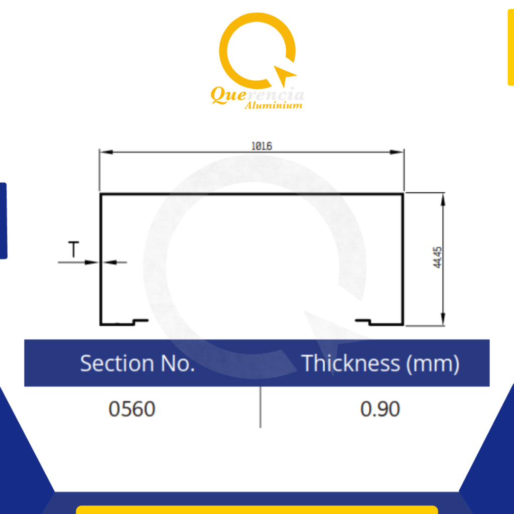 Dacon 0560 Aluminium Profile Kusen Pintu Jendela 4" | Aluminium Batangan 6 Meter | Bahan Bangunan