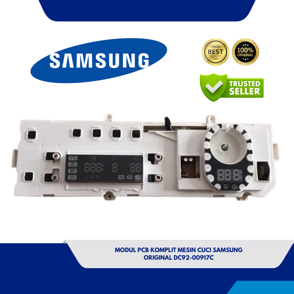 MODUL PCB KOMPLIT (MODUL DISPLAY +MAIN) MESIN CUCI SAMSUNG FRONT LOADING WF1752WPV ORIGINAL DC92-009