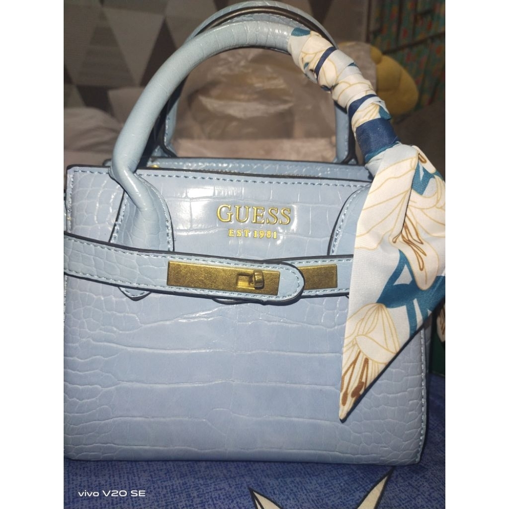 Guess blue top handle