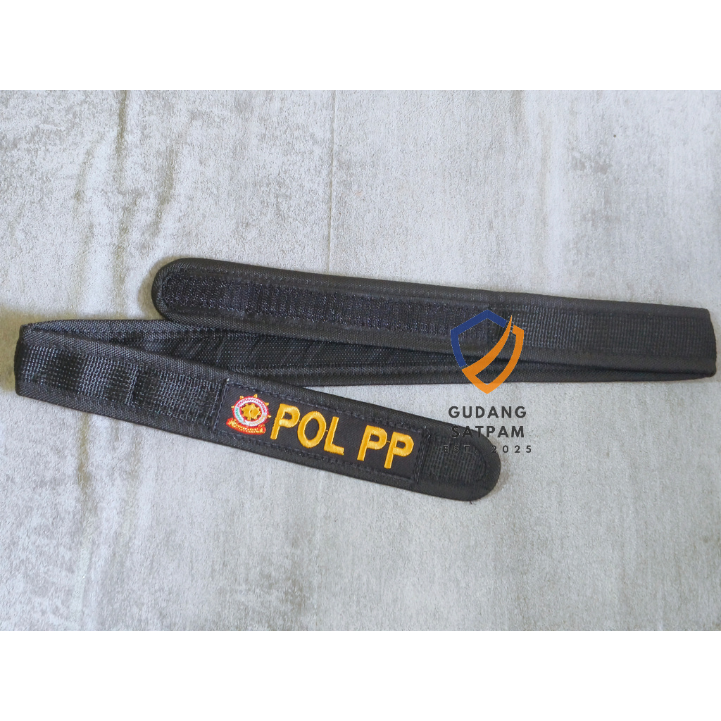 Sabuk POLPP (Hitam) - Ikat Pinggang POL PP - Sabuk Perekat POL PP - Ikat Pinggang POL PP